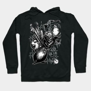 Spark of Artistic Inspiration Ferret - White Outlined Version Hoodie